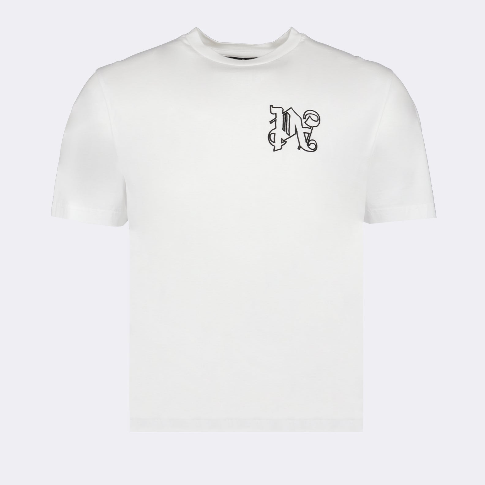RvceShops - PMAA089E23JER0010110 - Shirt 'White Black'  Fendi Kids FF-logo  embroidery sweatshirt - Palm Angels White Monogram T