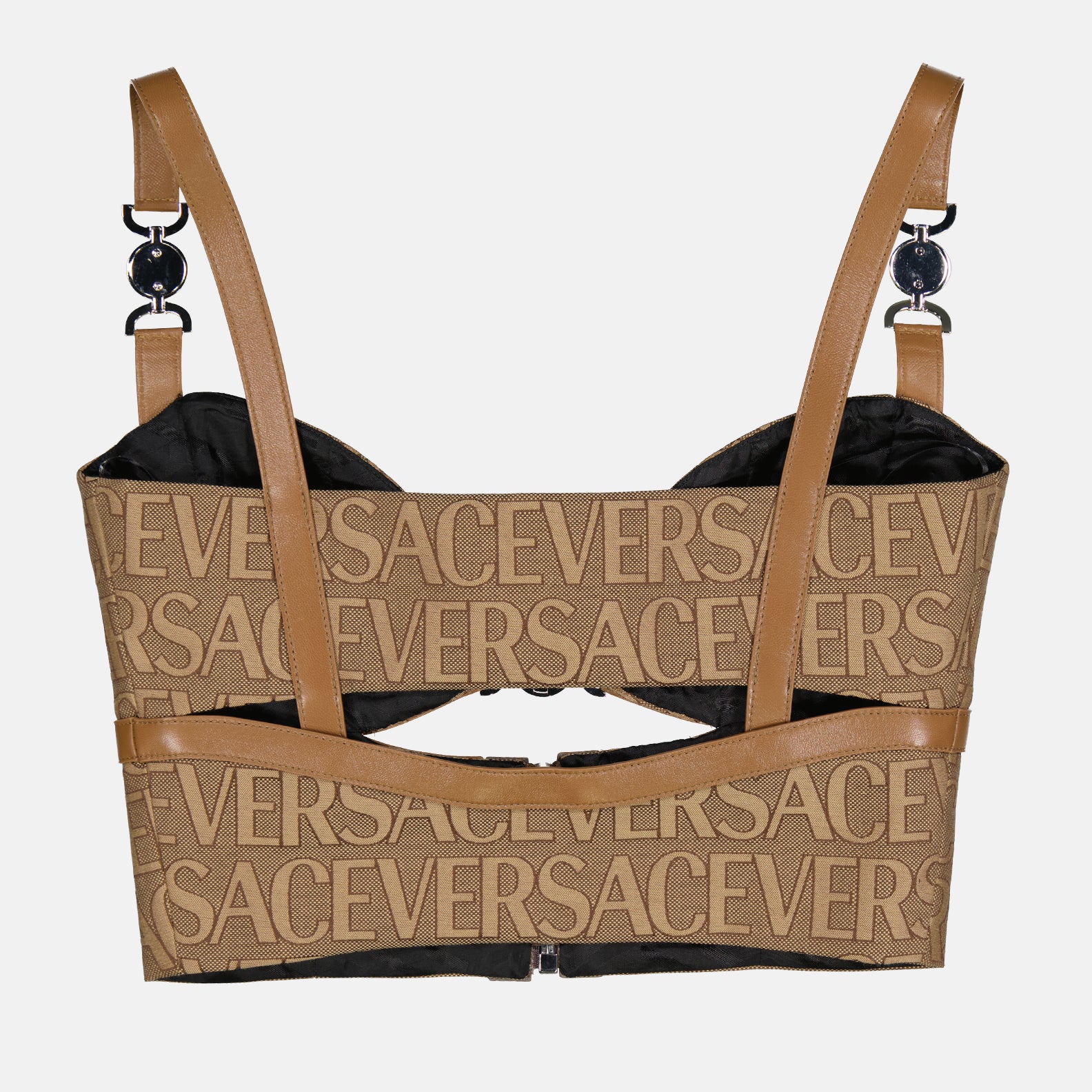 Versace Allover Strapless Top