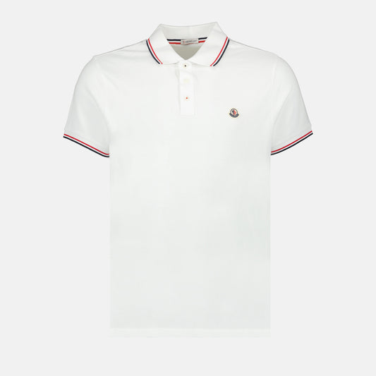 Polo shirt with logo and piping