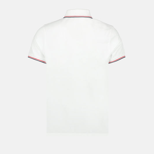 Polo shirt with logo and piping