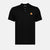 Leather logo polo shirt