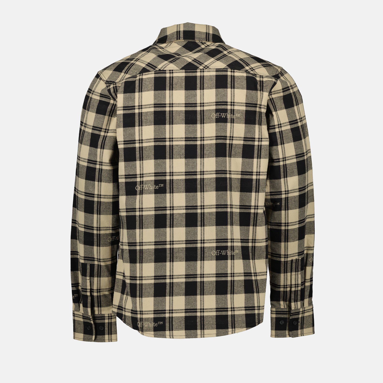 Flannel shirt off white best sale