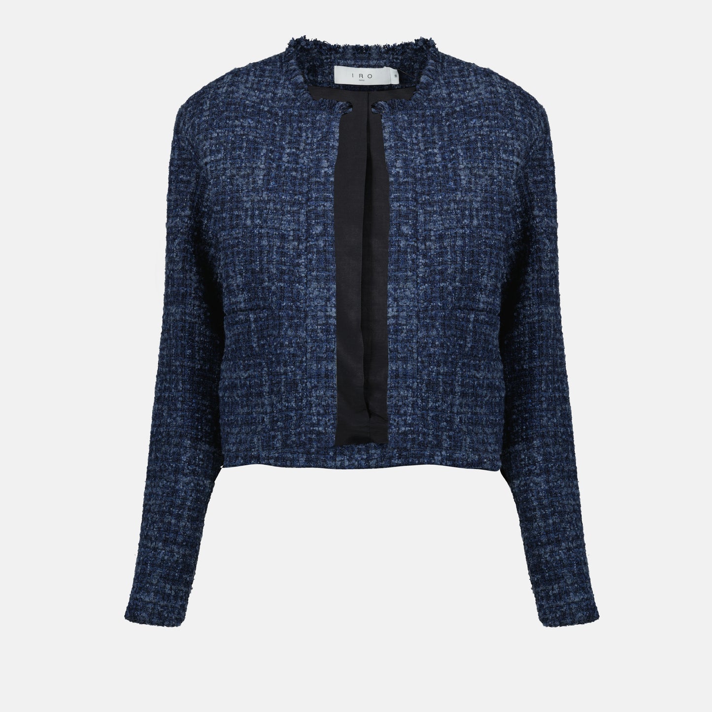 Veste en tweed bleu Baluna