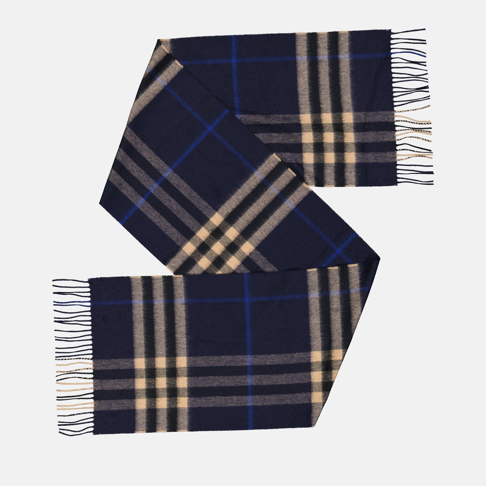 Burberry indigo blue scarf best sale