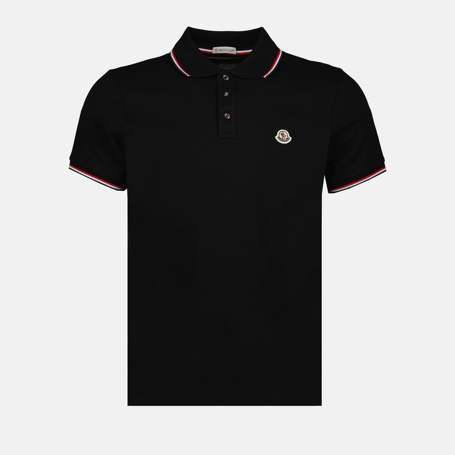 Polo shirt with logo and piping