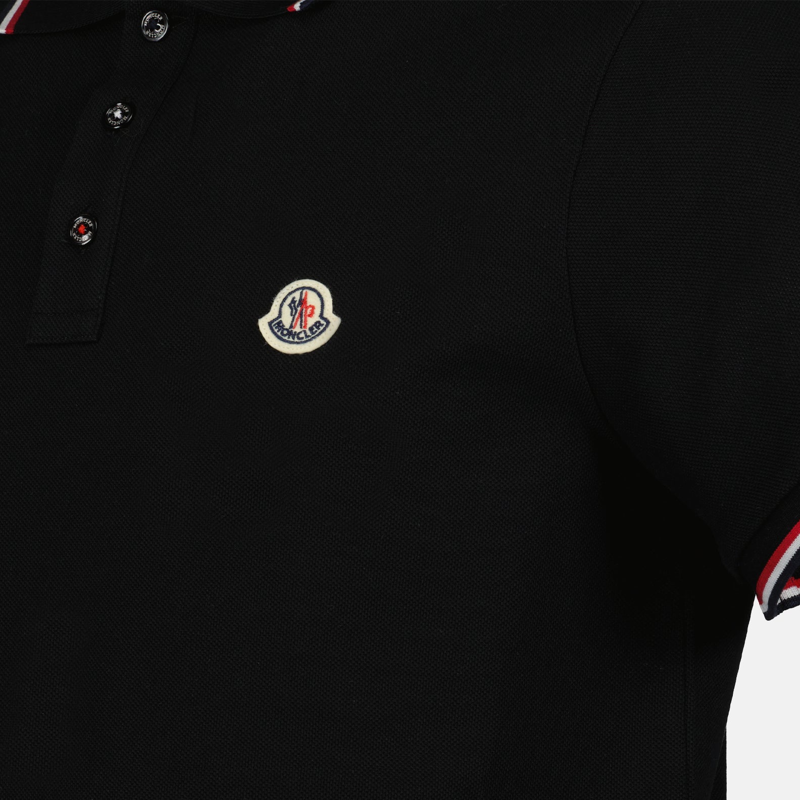 Polo shirt with logo and piping