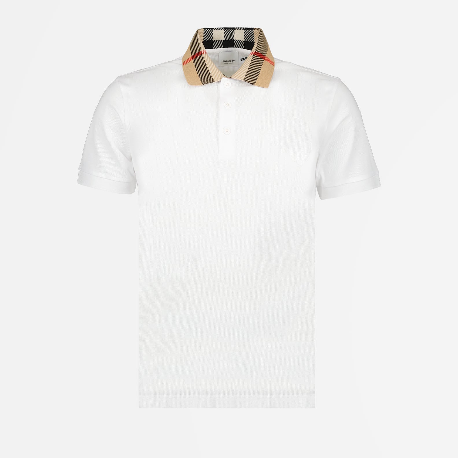 Check collar polo shirt