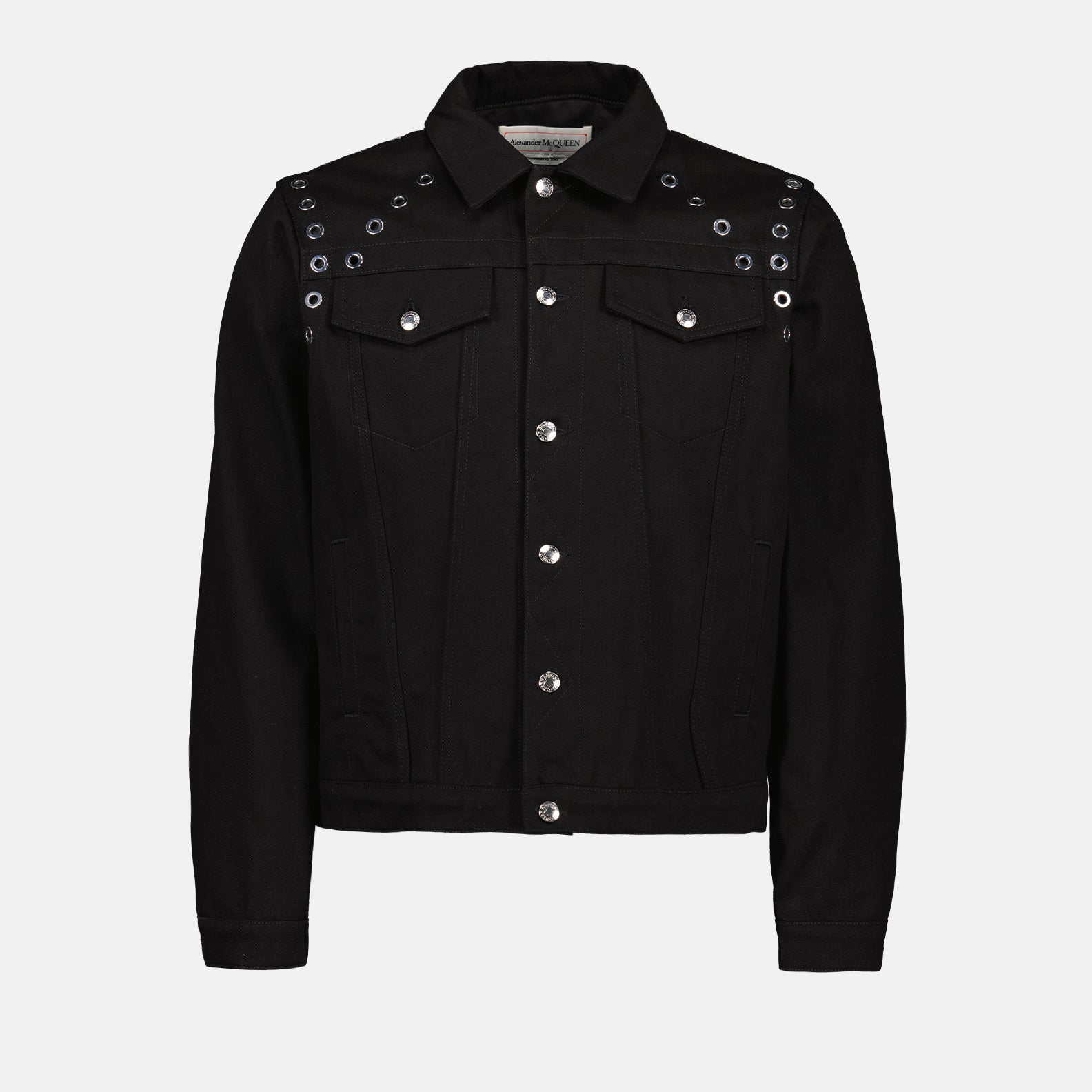 Eyelet denim jacket