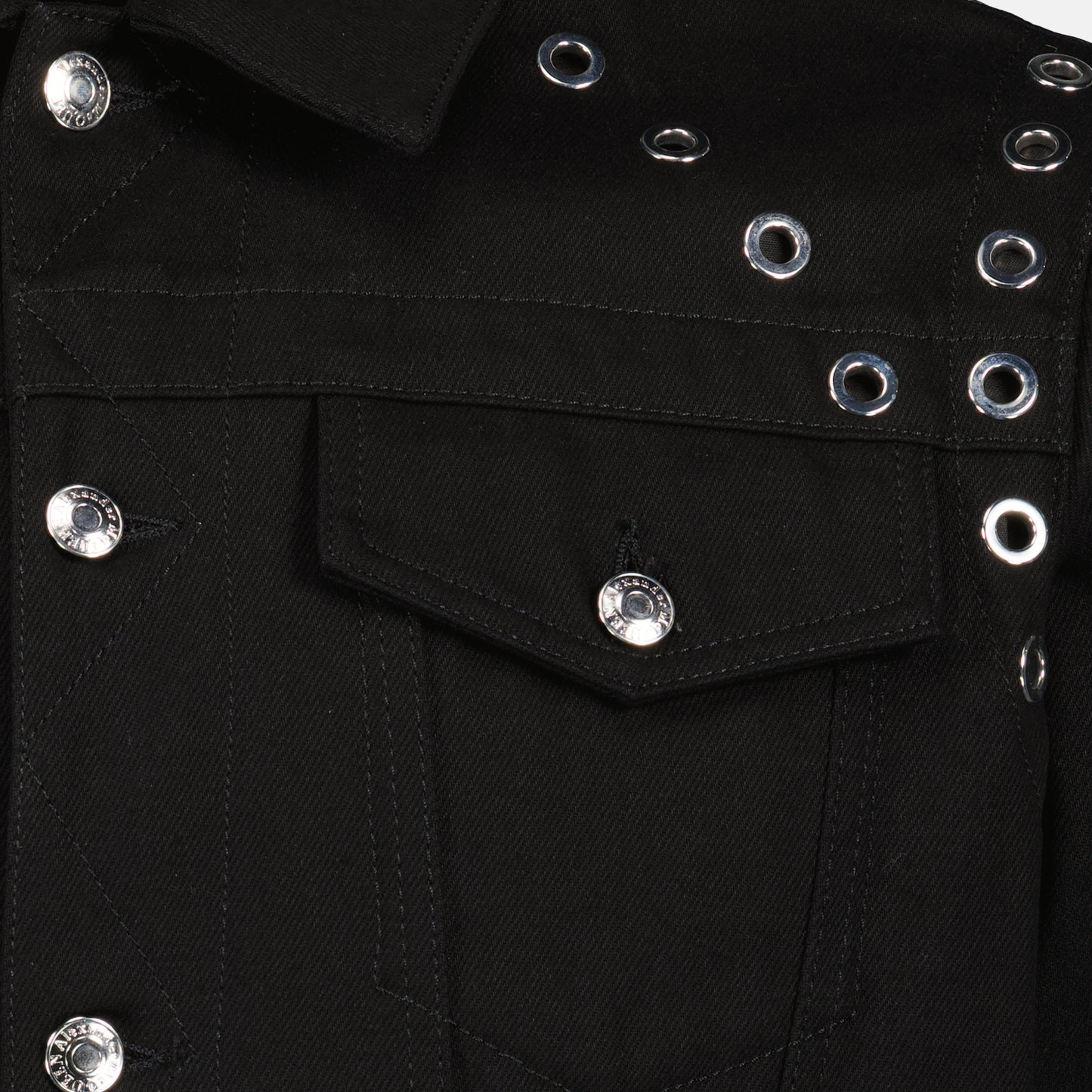 Eyelet denim jacket