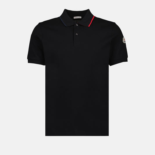 Polo shirt with logo and piping