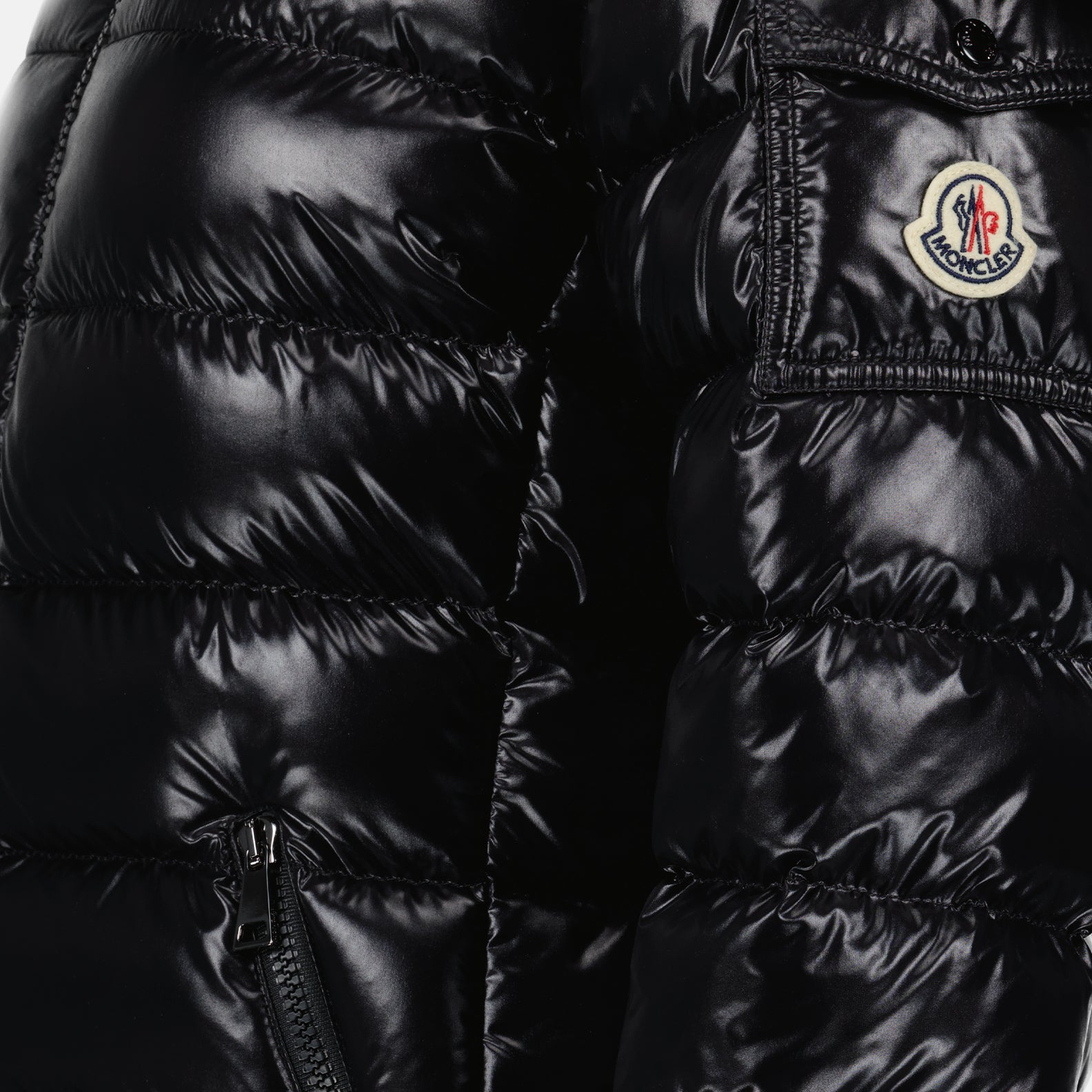 Doudoune moncler outlet femme noir brillante