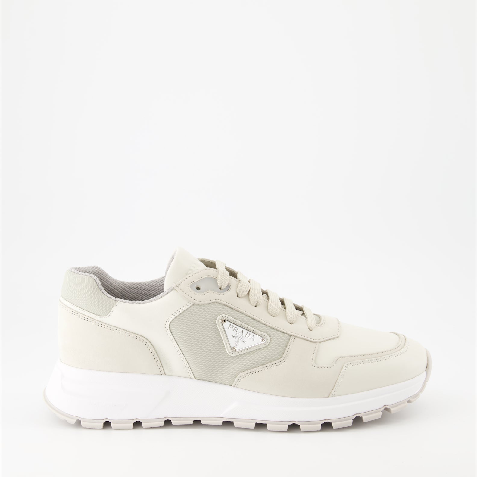 Nubuck and nylon sneakers