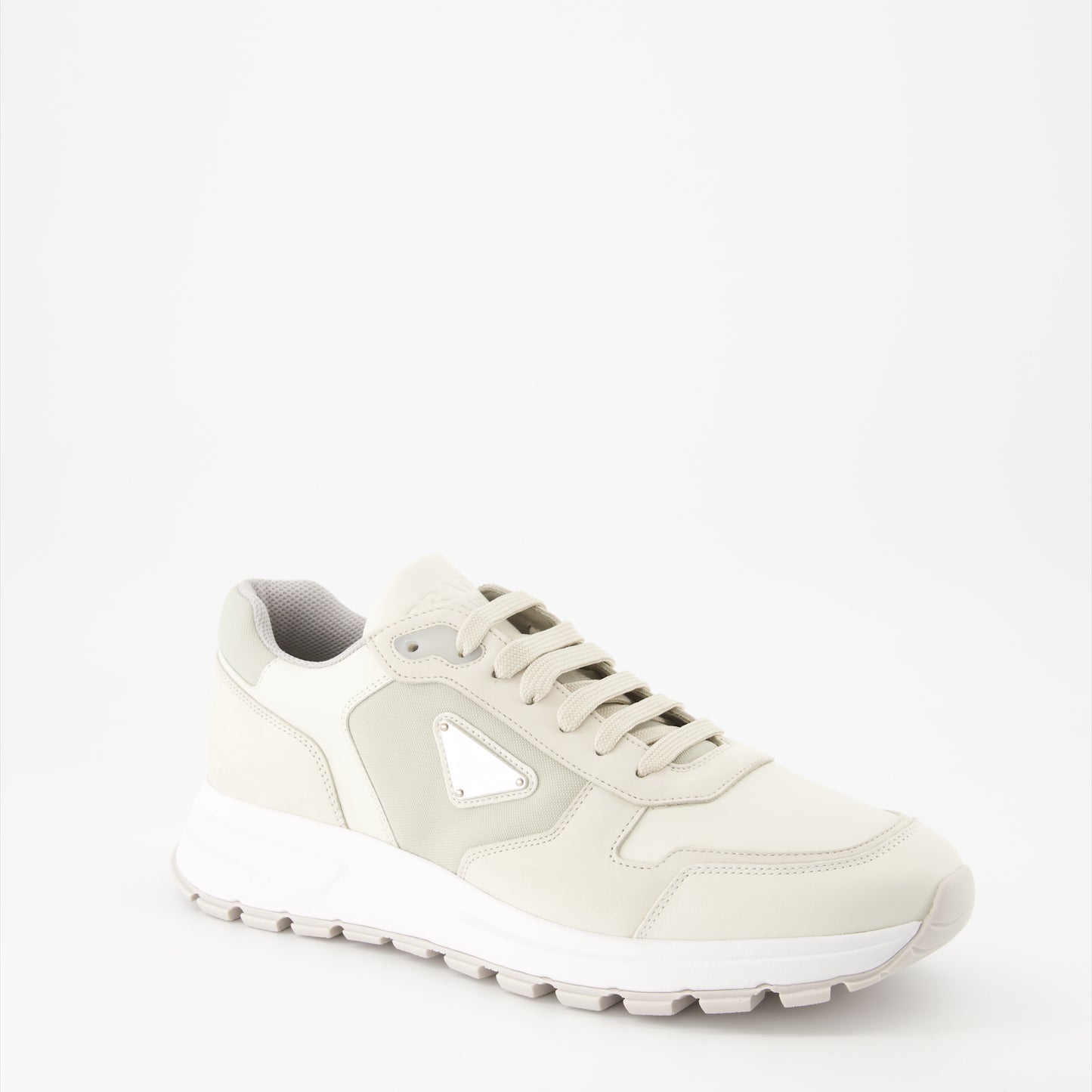 Nubuck and nylon sneakers