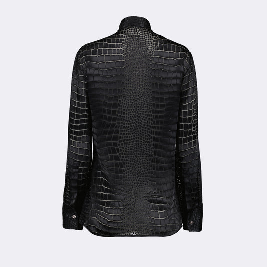 Croc effect Lavallière shirt