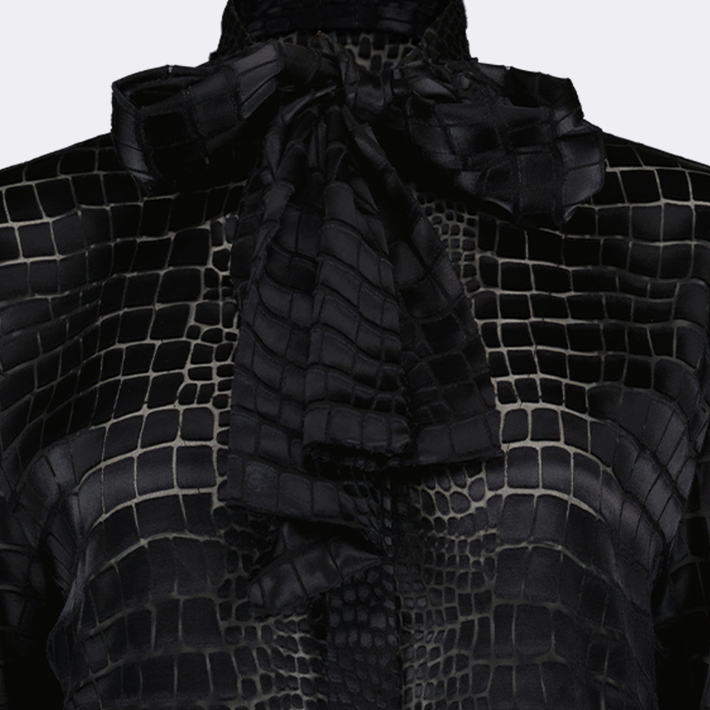 Croc effect Lavallière shirt