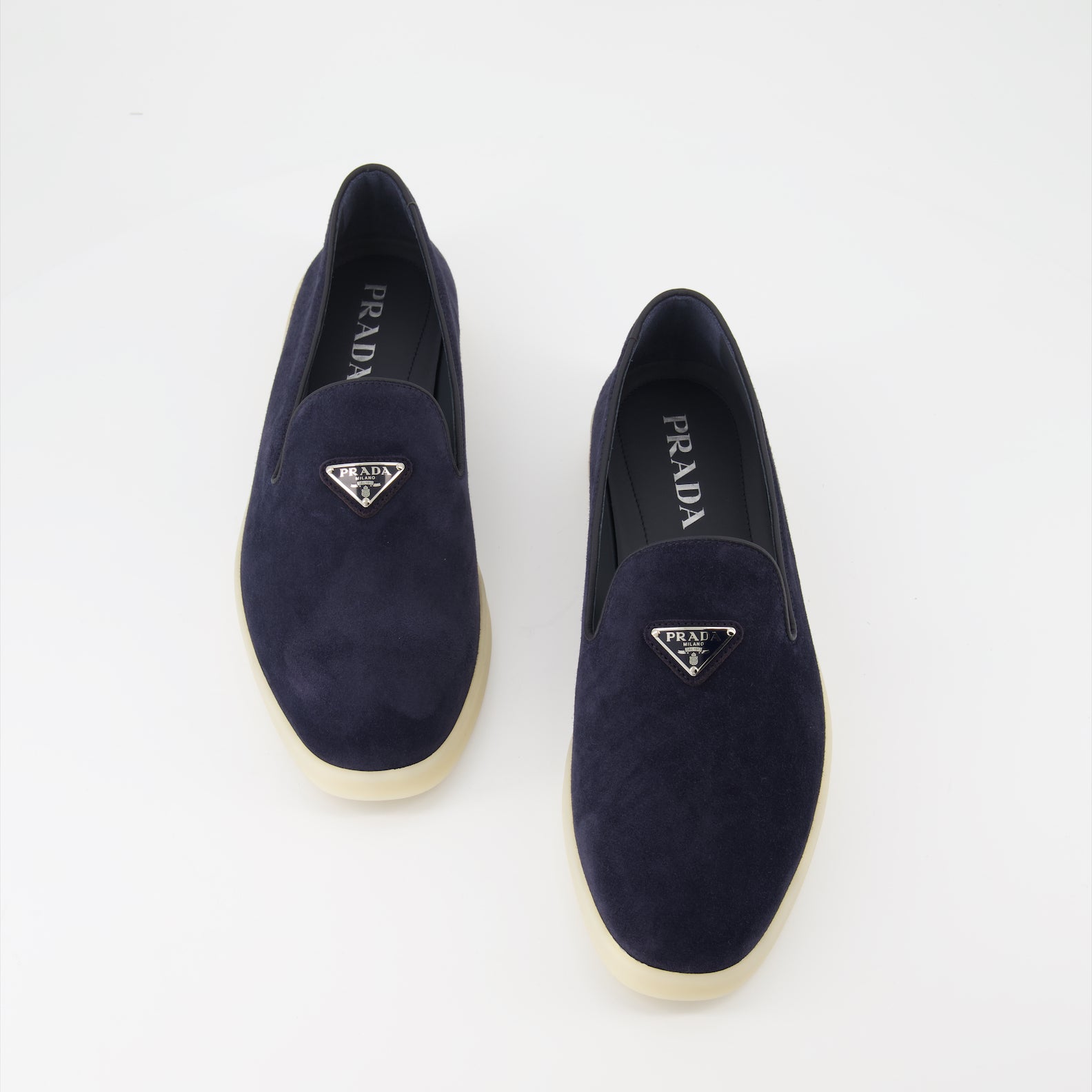 Prada velvet loafers best sale