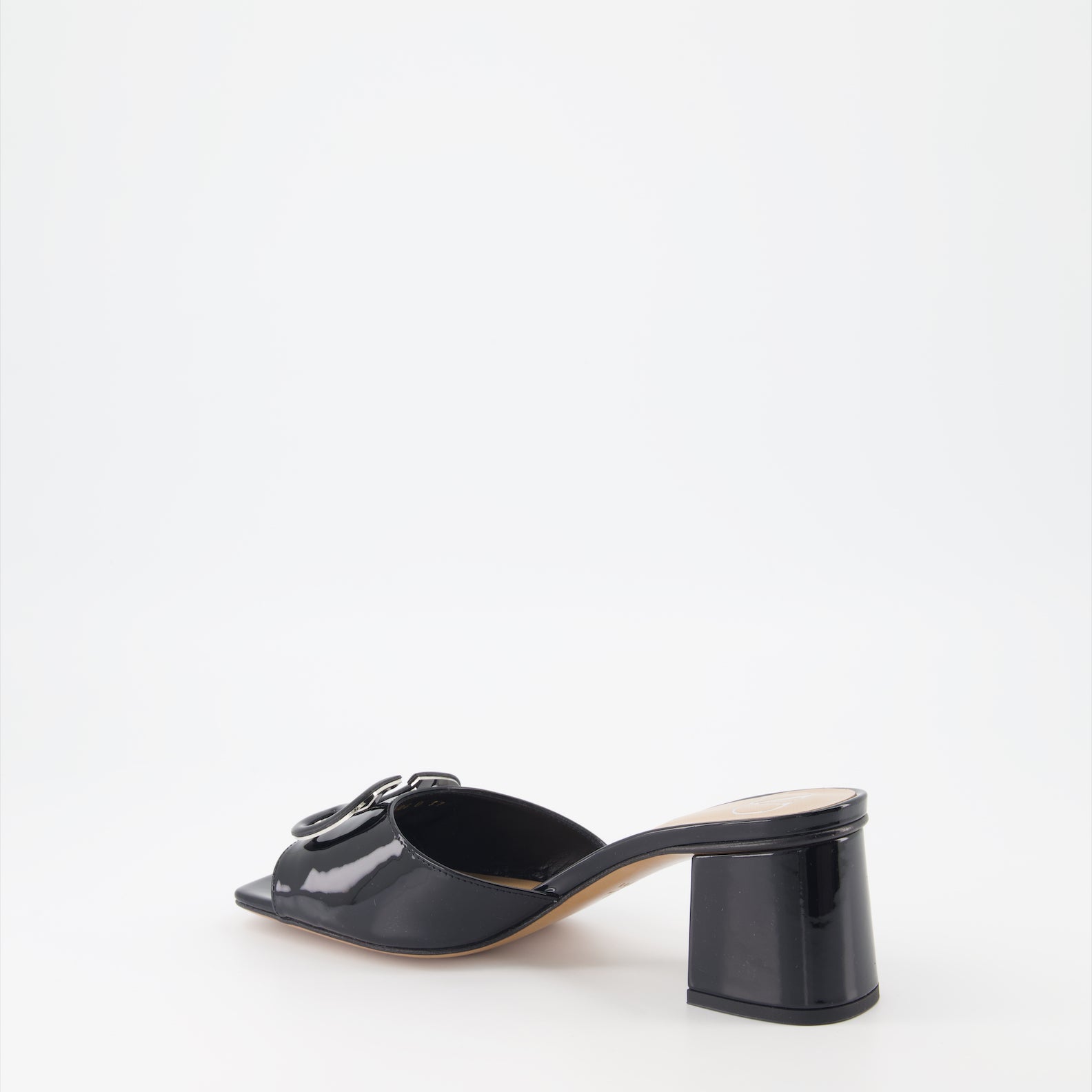 VLogo heeled mules