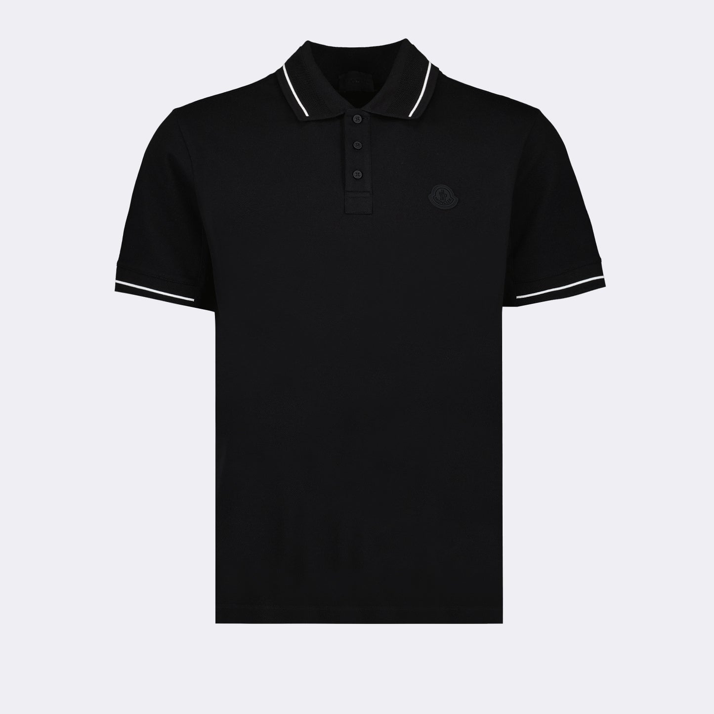 Polo shirt with logo and piping