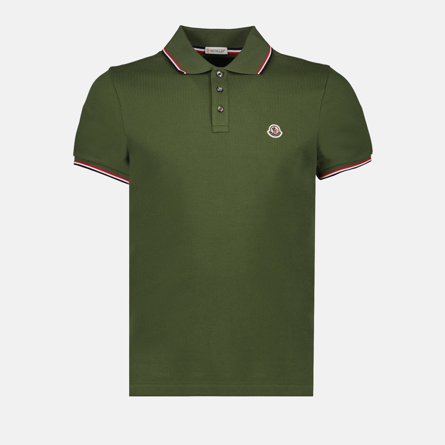 Polo shirt with logo and piping