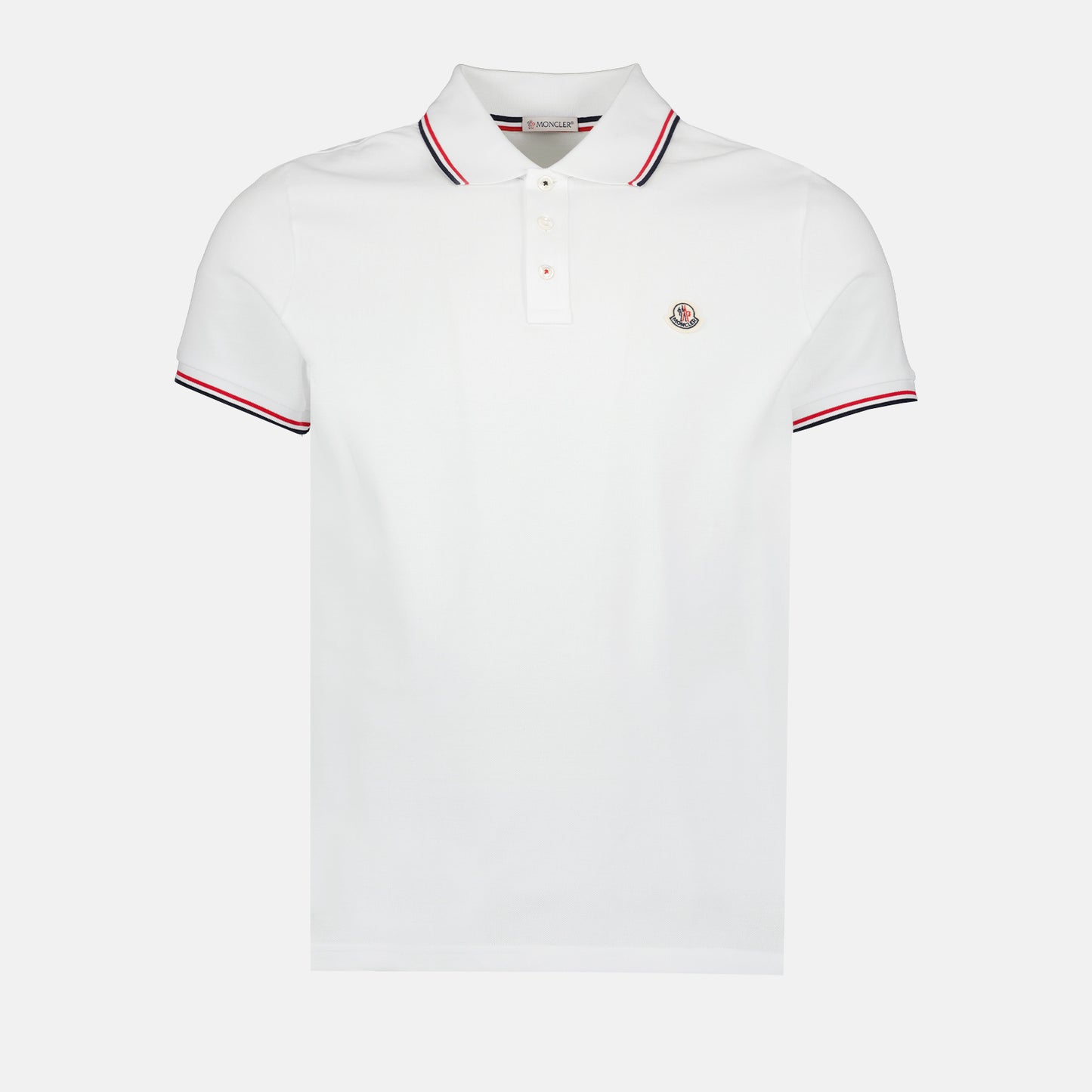 Polo shirt with logo and piping