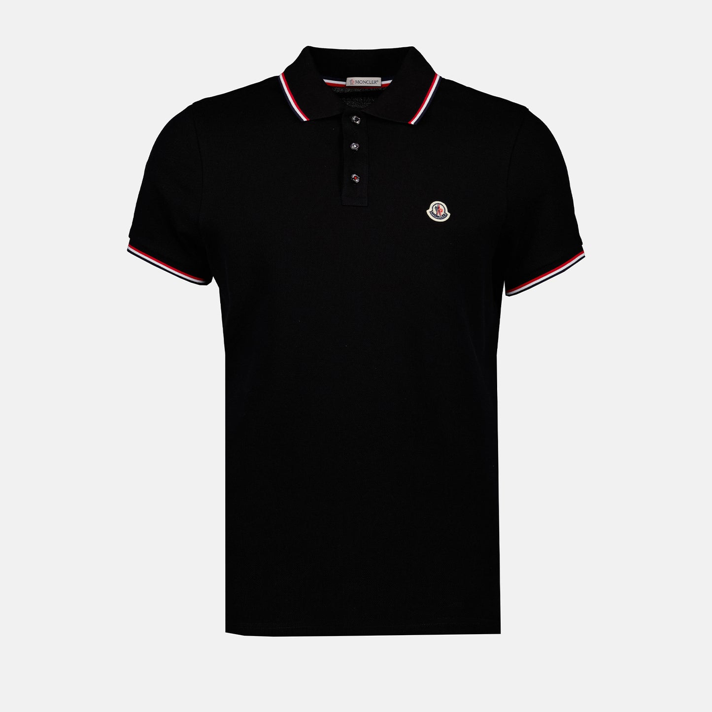 Polo shirt with logo and piping