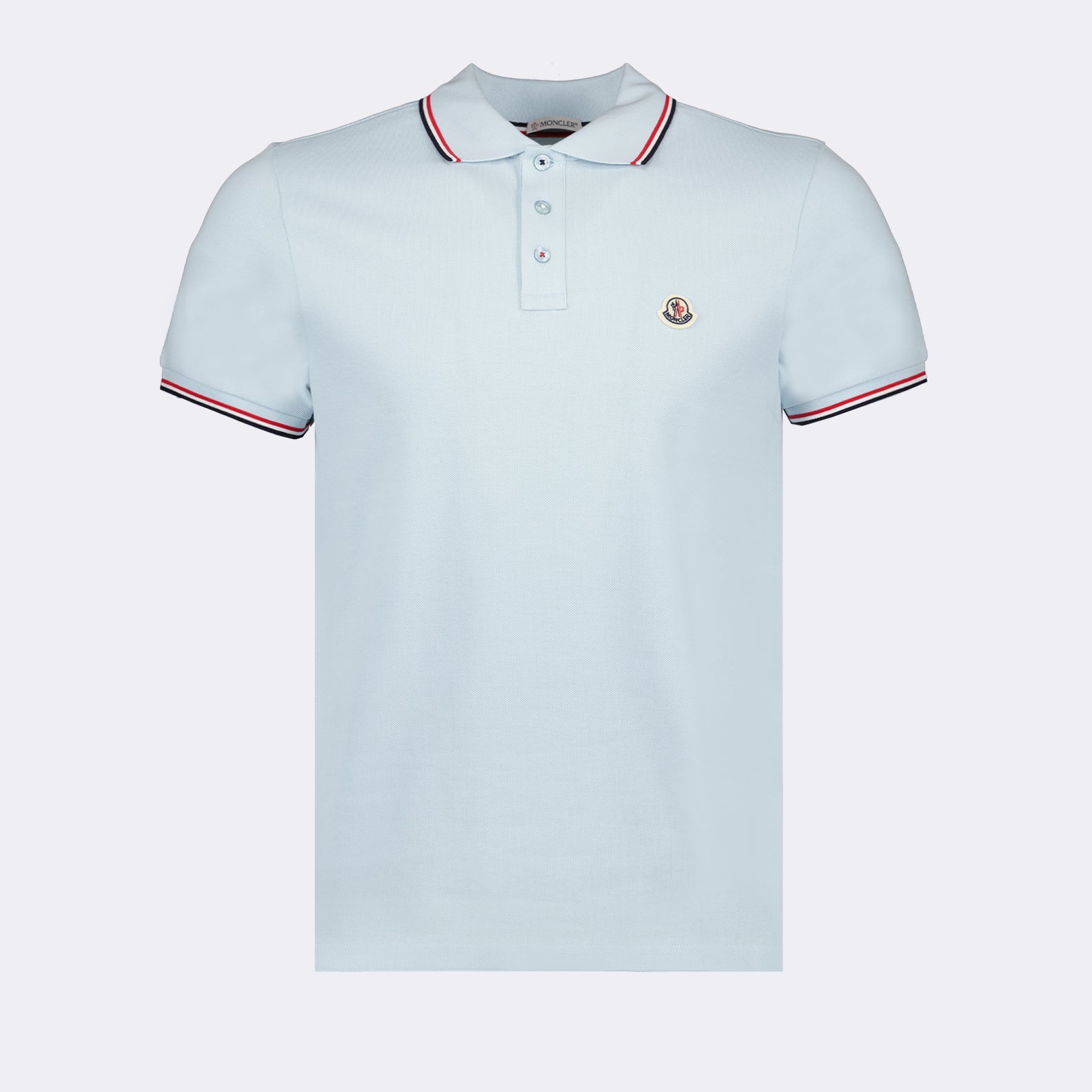 Polo shirt with logo and piping