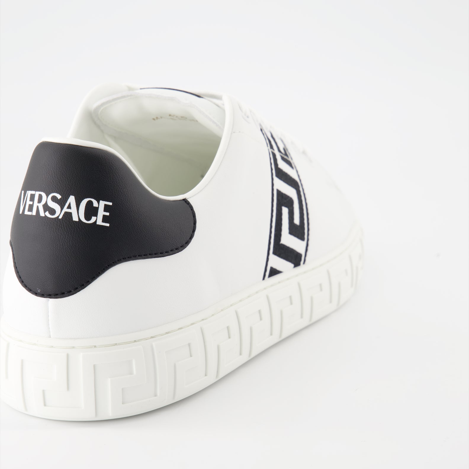 Versace Greca-embroidered sneakers - White