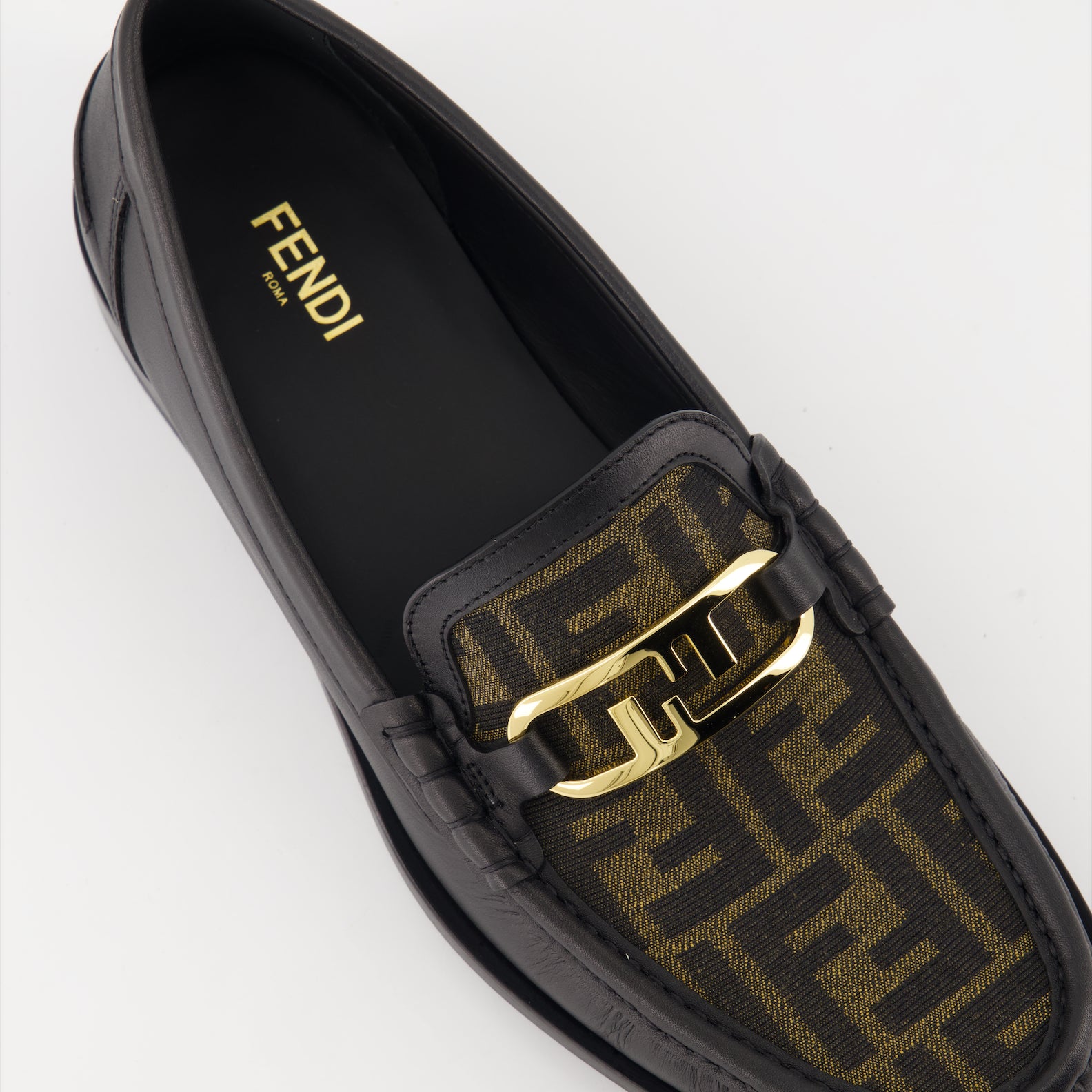 Mocassins en cuir Fendi O Lock Fendi Homme myCompanero