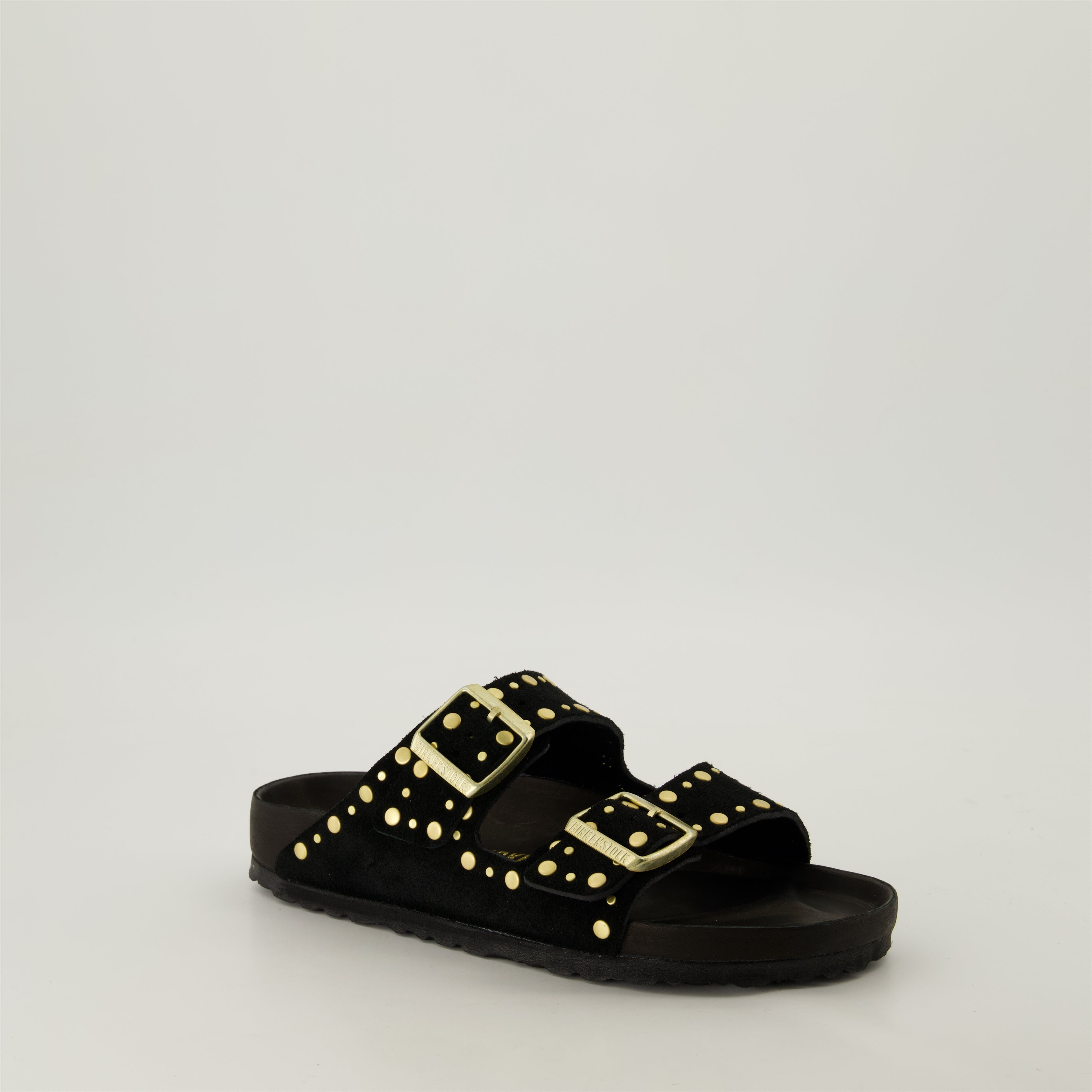 Black studded birkenstocks on sale