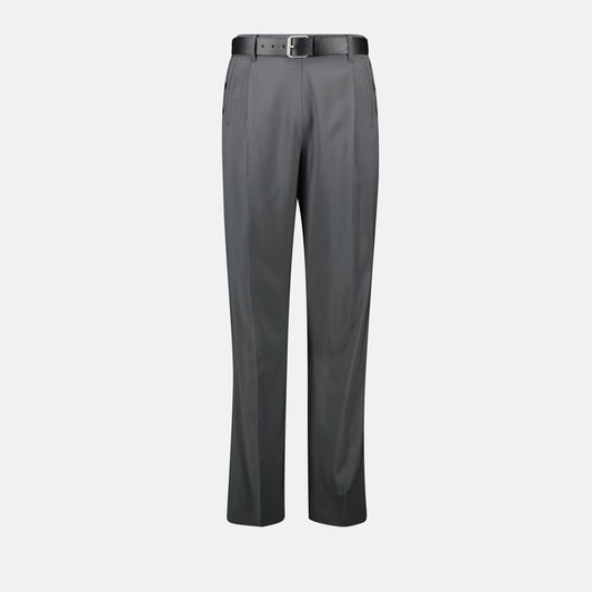 Pantalon gris en laine