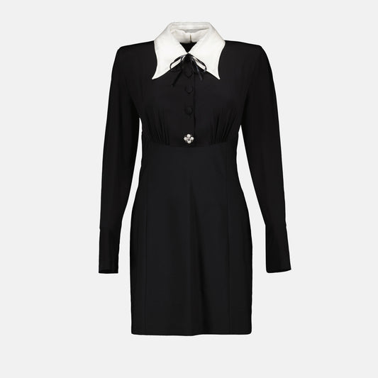 Mini robe noire en soie