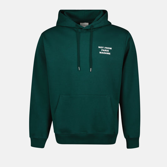 Sweat à capuche Slogan vert