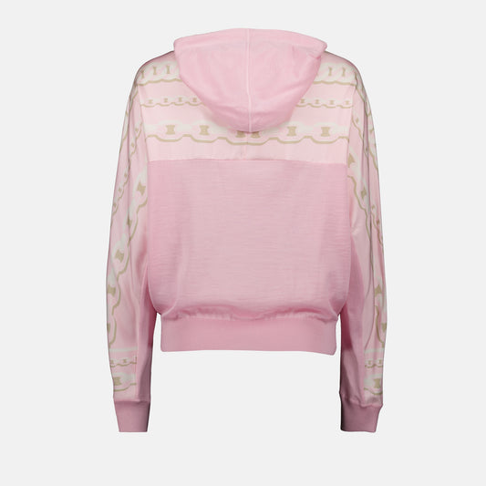 Sweat à capuche rose