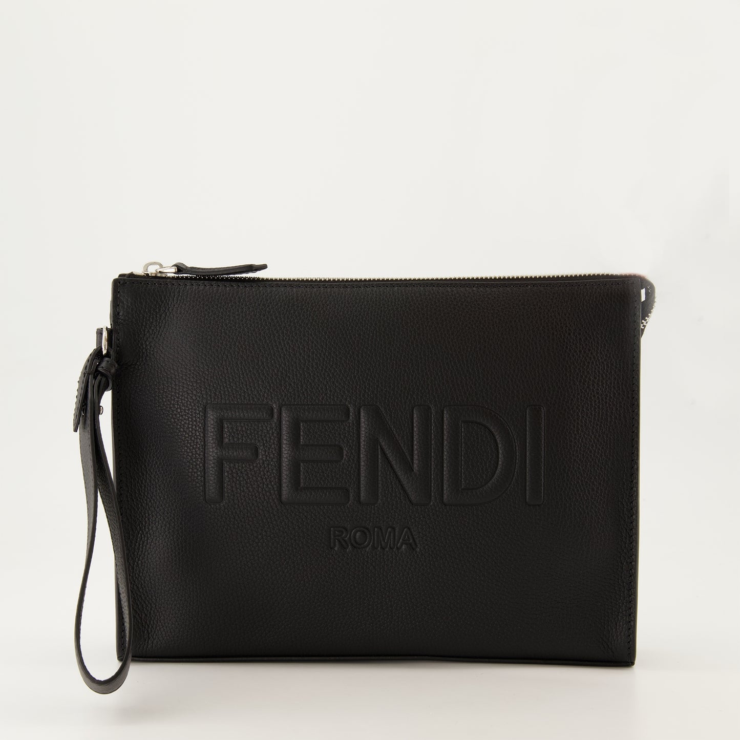 Pochette Fendi Roma en cuir