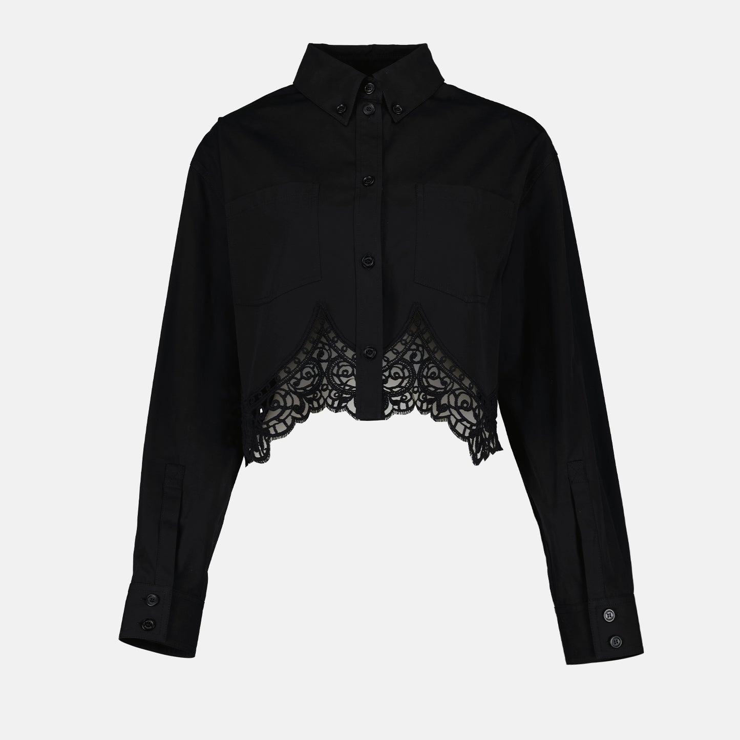 Chemise crop noire