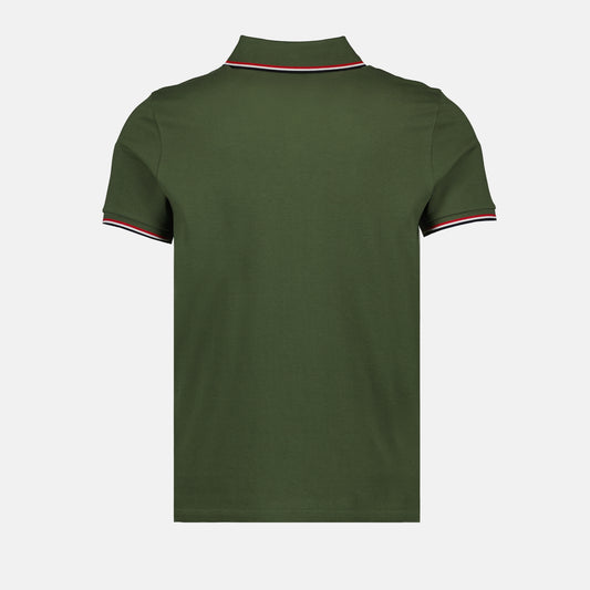 Polo shirt with logo and piping