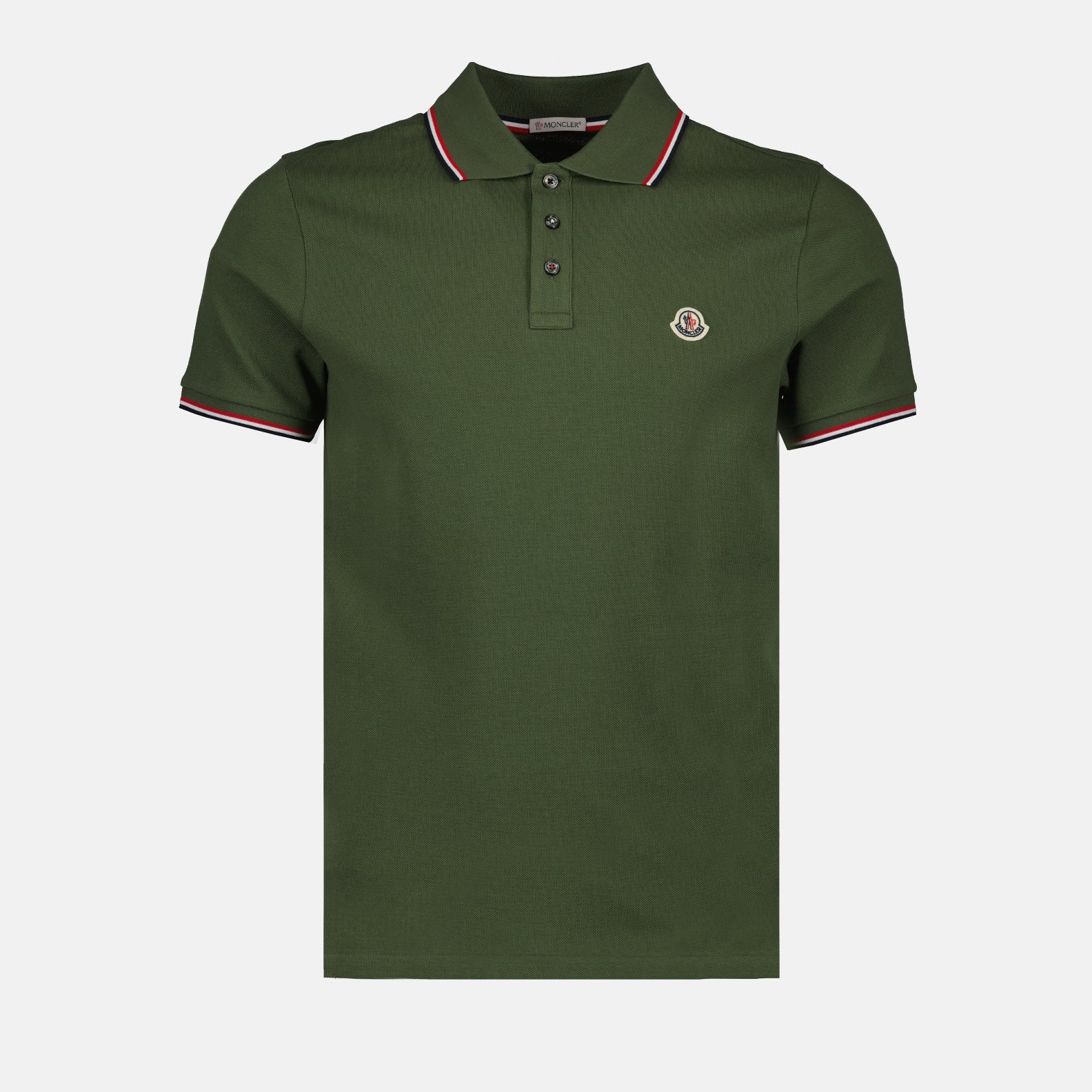 Polo shirt with logo and piping