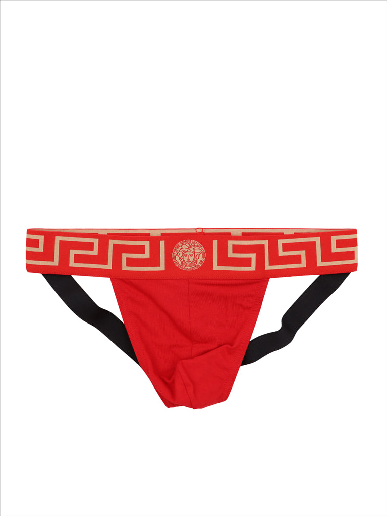 Greca Versace Jock Strap for Men Red