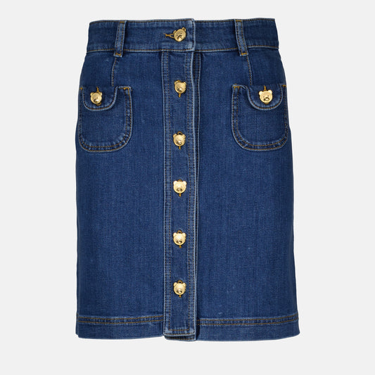 Denim pencil skirt