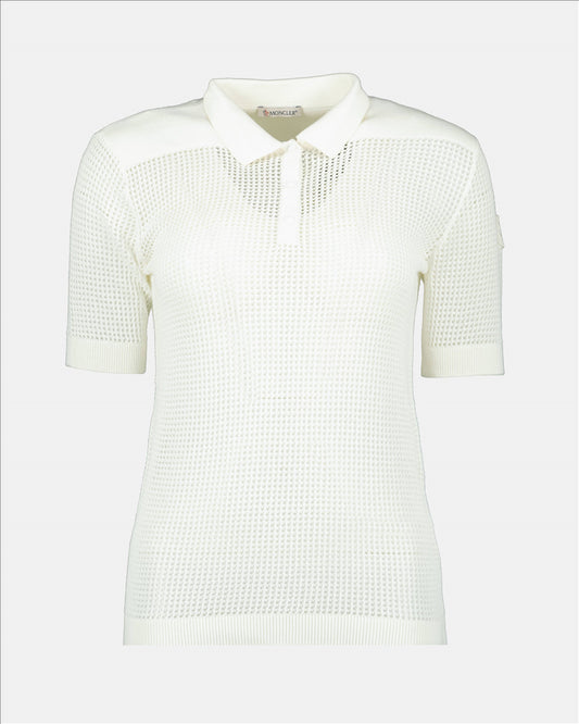 Openwork polo shirt