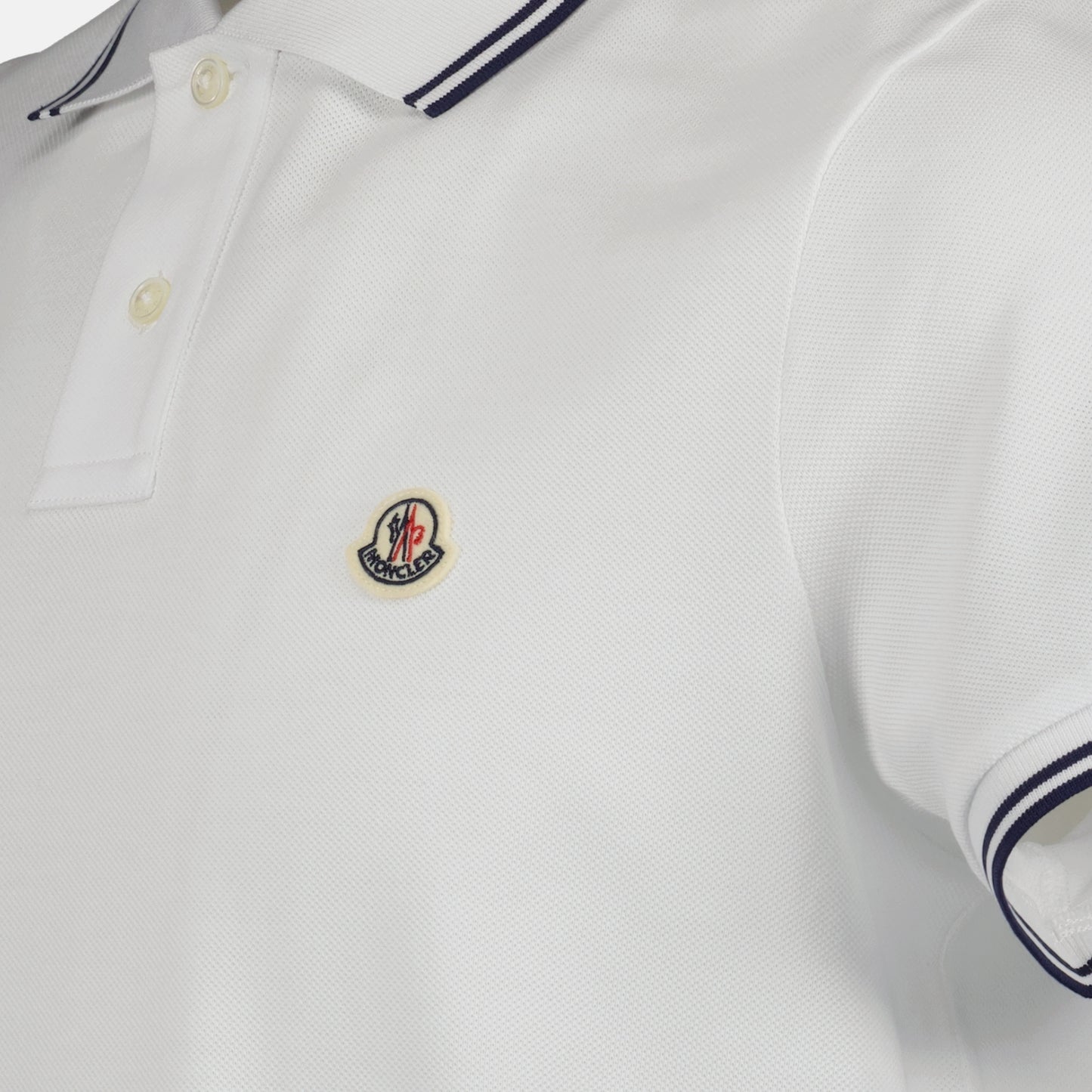 Polo shirt with logo and piping