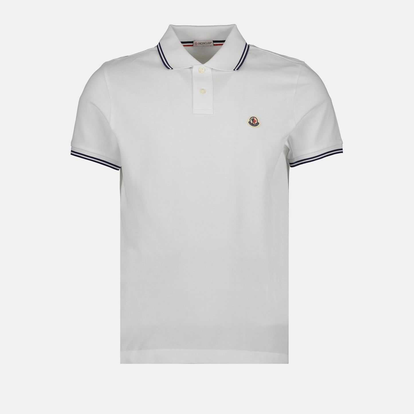 Polo shirt with logo and piping