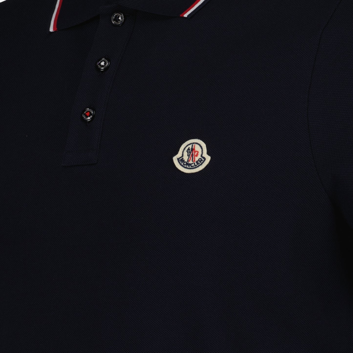 Polo shirt with logo and piping