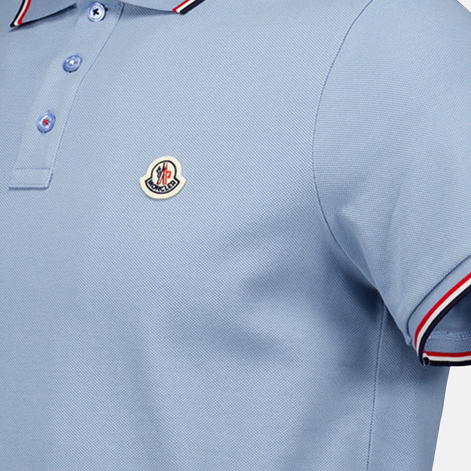 Polo shirt with logo and piping