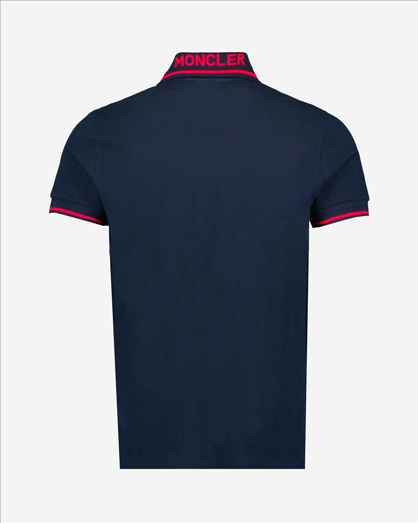 Polo shirt with logo and piping