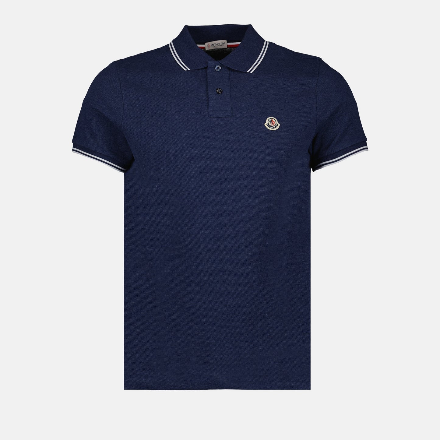 Polo shirt with logo and piping