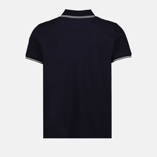 Polo shirt with logo and piping