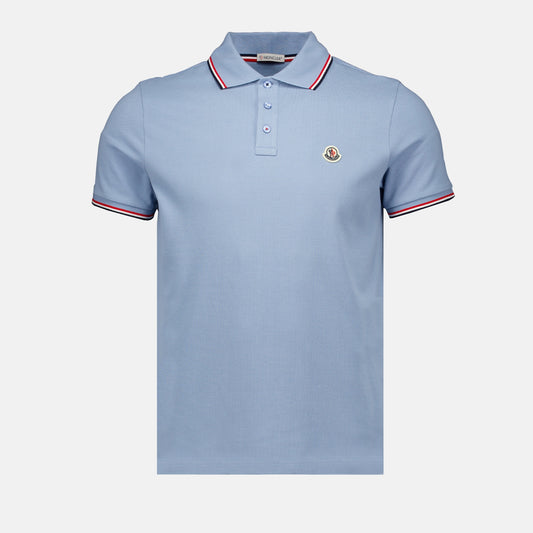 Polo shirt with logo and piping