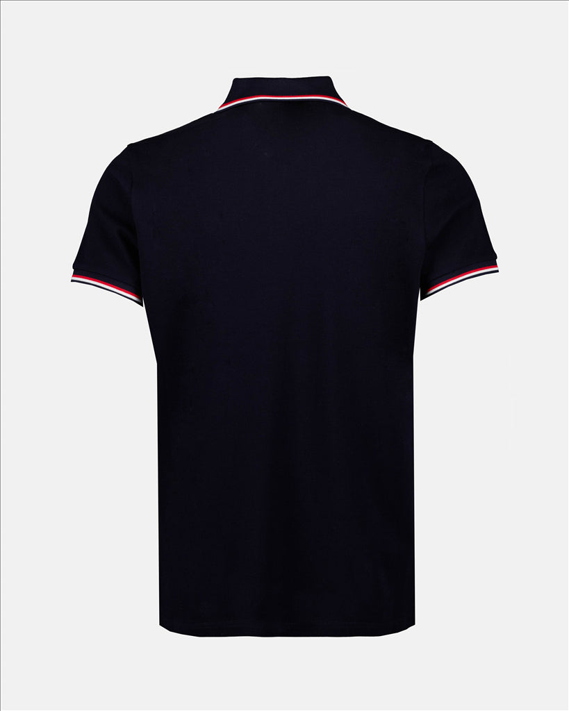 Polo shirt with logo and piping