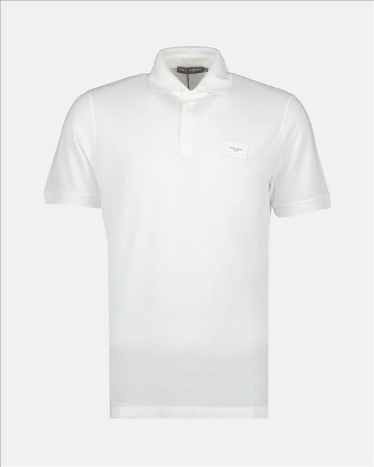 Logo plaque polo shirt